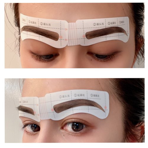 ONE STYLE/SHAPE SELF ADHESIVE [26-PIECES] EYEBROW STENCIL, HANDS FREE SHAPER, & MAKEUP | NATURAL LOOK & PERFECT EYEBROWS SHAPE EVERYTIME!