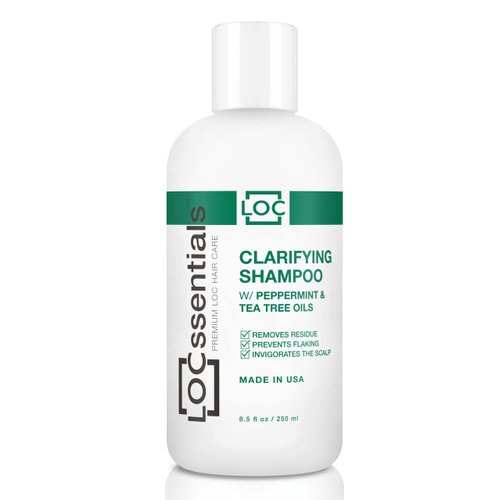 LOCssentials Clarifying Shampoo for Dreadlocks - Professional Dreadlock Shampoo for Locs, Interlocks, Microlocs, Twists - Premium Braid Shampoo with Peppermint, Tea Tree Oils - Vegan and Paraben-Free