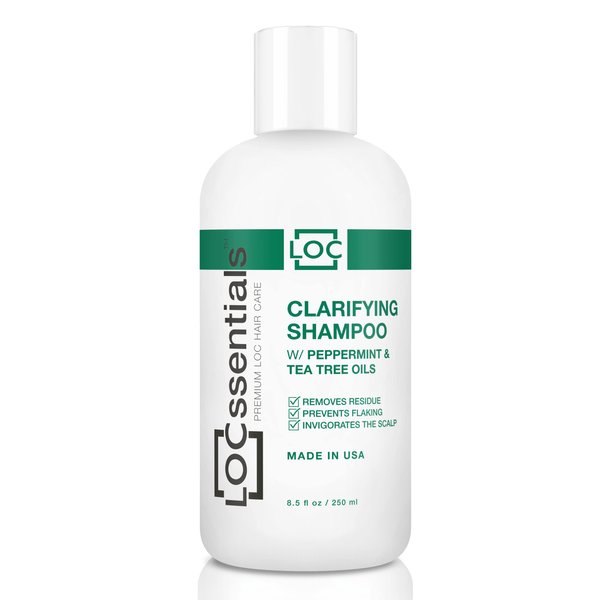 LOCssentials Clarifying Shampoo for Dreadlocks - Professional Dreadlock Shampoo for Locs, Interlocks, Microlocs, Twists - Premium Braid Shampoo with Peppermint, Tea Tree Oils - Vegan and Paraben-Free