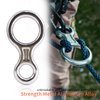 NewDoar Climbing Gear Downhill Equipment, Descender Rappel Rock Climbing Descending Belaying Equipment Rescue Figure 8 Descender Rigging Plate 35KN for Climbing Belaying and Rappeling Device(White)
