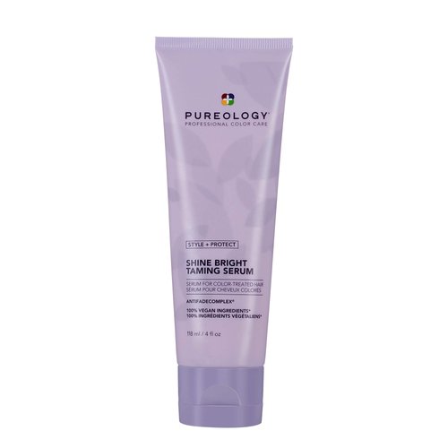 Pureology Style + Protect Shine Bright Taming Serum | For Color-Treated Hair | Shine-Enhancing, Smoothing Hair Serum | Sulfate-Free | Vegan | Updated Packaging | 4 Fl. Oz. |