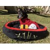 TONBO Soft Plush Small Cute and Cozy Sushi Dog Cat Bed with Two Sushi Crinkle Toys, Washer and Dryer Friendly, (Black)