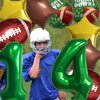 HADCKJA Football Balloon Football Birthday Decorations 14th Birthday Balloon Rugby Gold Brown Star Rugby Field Balloon Touchdown Sports Theme Football Party Supplies Birthday Party Decorations 10Pcs