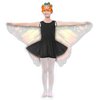 Kids Butterfly Wings Costume Girls Fairy-Wings Toddler Dress Up Play Costumes Butterfly Hair Clip Mask Party Favors (Orange Sets)