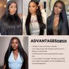 16A 50g Straight Bundles Human Hair 1 Bundle 100% Unprocessed Real Human Hair Extensions 16 Inch Raw Human Hair Natural Black Color