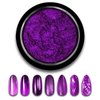 Purple Chrome Nail Powder Mirror Effect Metallic Dust Holographic Glitter Glazed Manicure Decoration Reflective Pigment for DIY Gel Polish Nail Art, Resin Craft, Gifts