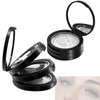 YiQiYi Eyelash Storage Box-2 Pack Eyelash Holder Case with Mirror 3Layers Circle Eyelash Box with Lash Holder Empty Makeup Case Travel for Women and Girls(Black)