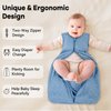 Unnivoll Baby Sleep Sack 6-12 Months 3 Pack 100% Cotton Lightweight 0.5 TOG Wearable Blanket Baby Sleep Bag with 2-Way Zipper for Newborn Infant Blue