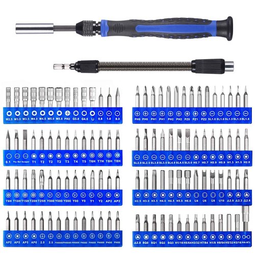 ORIA Precision Screwdriver Set, 126-in-1 Screwdriver Set with 112 Bits, Professional Repair Tool Kit for Mobile Phones Smartphones Laptop Electronic Devices(Blue Black)