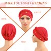 SATINIOR 9 Pcs Women Turban Braid Headscarf Braid Turban Cap Pre Tied Twisted Braid Hair Covered Wrap Hat (Fresh) One Size