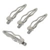 yueton 4 PCS Silver Metal Wave Hair Clips Elegant Silver Hair Clips Y2K Hair Accessories Bangs Hairclip Duck Bill Clips for Girls Women
