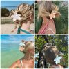 Flower Claw Clips Hawaiian Flower Hair Clips 6 Pcs Plumeria Floral Hair Clips Flower Clips for Thin Thick Curly Hair Non Slip Strong Hold Cute Hair Clips for Girls Summer Beach Flower Hair Accessories
