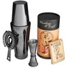 Mixology Cocktail Shaker Boston Shaker Set Professional Weighted Martini Shakers, Strainer and Japanese Jigger, Portable Bar Set for Drink Mixer Bartending, Exclusive Recipes Cards (Gun-Metal Black)
