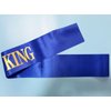 Birthday King Sash Blue, Birthday Sashes for Boys or Men Gold Foil Letter 21st 30th 40th 50th 60th or Any Fun Birthday Party Favors Decorations (Blue Gold)
