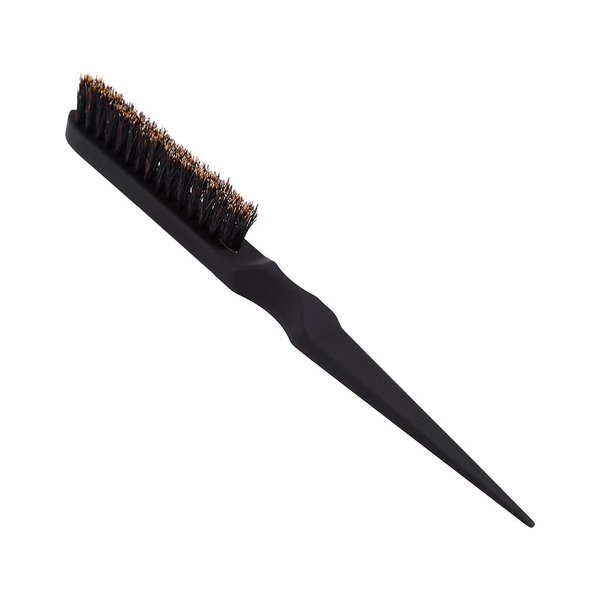 Teasing Brush Hairdressing Comb Teasing Back Hair Salon Brush, Three Colors to Choose from Tangle Combing Long and Short Plastic Tail Comb Barber Tools [Black]