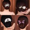 Ins Style Elegant Lazy Hair Curler, Crystal Hair Bun Maker, French Twist Hairstyle Bun Hair Accessories (Rose)