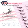 Cat Eye Lashes Wispy Eyelashes Manga Cat Eyelashes Natural Look 15mm Wispy False Lashes 3D Volume Fake Eyelashes Anime Lash Soft Faux Mink Lashes 7 Pairs Lashes Pack Siligli