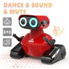 GILOBABY Robot Toys, Remote Control Robot Toy, RC Robots for Kids with LED Eyes, Flexible Head & Arms, Dance Moves and Music, Birthday Gifts for Girls Ages 3+ Years (Red)