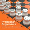 VENTUREBOARD 6 Inches Magnetic Unique Chess Set Board Game - 2 Extra Queens - Folding Board, Portable Travel Chess Board Game Pieces - Orange/Grey