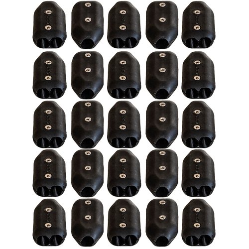 1/2 Inch E-Z-TY Reusable Rope Clamps - Twenty Five (25) Pack Size (Black)