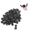 Lind Kitchen 150pcs Disposable Latex Finger Cots Protective Fingertips Gloves Rubber Industrial Fingerstall Sleeves 65mmx25mm (Black)