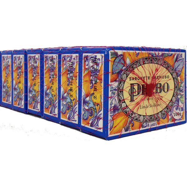 Linha Mediterraneo Phebo - Sabonete em Barra Cremoso Limao Siciliano (6 x 100 Gr) - (Phebo Mediterranian Collection - Creamy Bar Soap Sicilian Lemon (6 x 3.5 Net Oz))