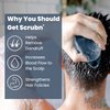 Scrub-dub™ - Premium Antimicrobial Scalp and Body Scrubber | Face Exfoliator and Scalp Scrubber for Dandruff | Loofah and Exfoliating Washcloth Replacement | Made in The USA | Glacier Blue
