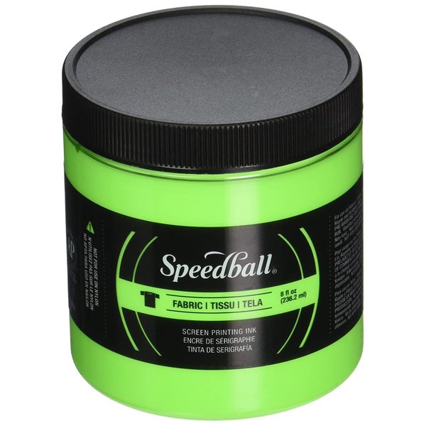 Speedball Fabric Screen Printing Ink, 8-Ounce, Fluorescent Lime Green