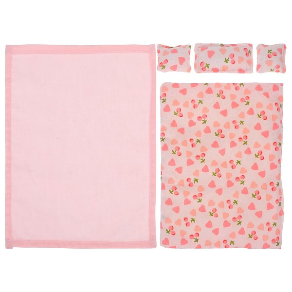ibasenice Miniature Dollhouse Bedding - 1 Set Dollhouse Sheets Throw Pillow Set Cloth Doll House Bedding Kit