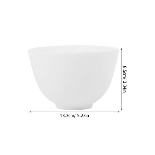 Healifty 3Pcs Diy Face Mixing Bowl Face mask Bowl Facial Mud Bowl Silicone Bowl Cosmetic Beauty Tool for Home Salon Spa Face Skin Applicator Bowl (White)