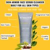 ATWATER Skin Armor Exfoliating Face Scrub,Men’s Facial Cleanser - Smoothes and Cleans Skin to remove Dead Skin - Travel Size Mens Face Exfoliator Leaving you Fresh and Vibrant - 3.4 oz