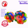 Bonka Bird Toys 2013 Pk3 3" Diameter Wibbly Balls, Parrot Foot Talon Cage Toy, Amazon, African Grey, Macaw, and Similar