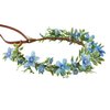 KorViSHOW Handmade Blue Flower Crown Flower Wreath for Women Girls Headband Bridal Headpiece Hair Accessories Halo Headdress for Weeding Party Festival Birthday