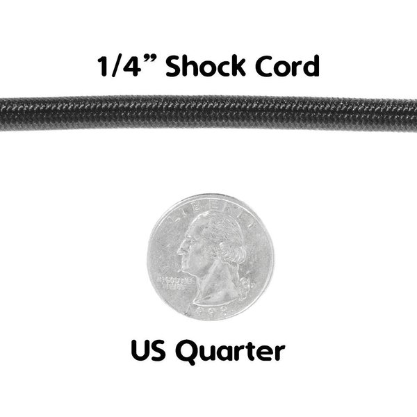 Paracord Planet | 1/4 Inch Elastic Shock Bungee Cord Nylon Crafting Stretch String Rope | Made in the USA | Royal Blue, 100 Feet