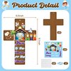 WATINC 24Pcs Christmas Nativity Scene Cross Craft Kit for Kids, Make Your Own Jesus is The Reason for The Season Hanging Ornaments, Jesus Birth Faith Trust Love Sunday School Church Party Decor