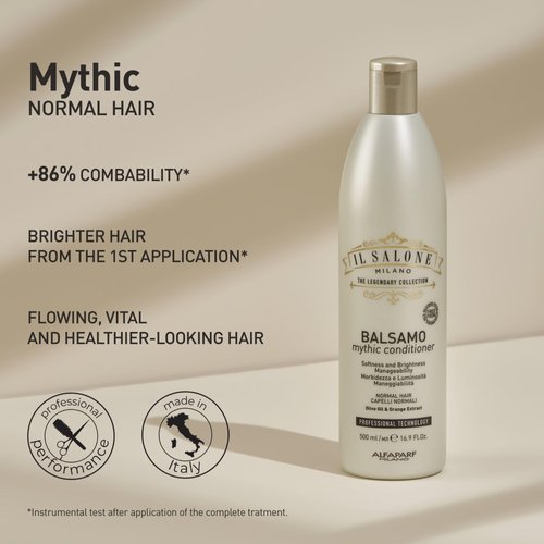 Il Salone Milano Professional Mythic Conditioner - Detangling Conditioner Formulated with Olive Oil + Orange Extract for Increased Shine and Manageability - Salon-Quality Hair Care (500 ml)