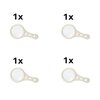 4 Pack Carson MagnetMag Wheat Magnifier - Organic Handheld Magnifier with 3X Magnification, 6X Spot Lens and Magnetic Handle Made from Real Wheat - Magnifying Glasses Set (DX-50EF)