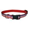 XSmall American Flag Dog Collar: 1/2" wide, Adjusts 6-12" - Made in USA