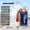 URGENEX Lipo Battery 7.4V 1100mAh RC Battery with Deans T Plug 35C High Discharge Rate 2S Lipo Battery Compatible with HBX, BEZGAR and Most 1/10, 1/12, 1/16, 1/18 Scale RC Car Truck Truggy