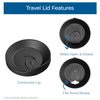 Tervis Travel Lid Made in USA Double Walled Insulated Tumbler Travel Cup Keeps Drinks Cold & Hot, Fits 24oz Tumblers & 16oz Mugs, Red