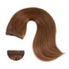 18" Human Hair Extensions Clip in Remy Hair for Women - Silky Straight Clip in Hair Extensions 60grams 4pieces Light Brown #6 Color