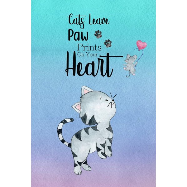 Cats Leave Paw Prints On Your Heart: Password Logbook in Disguise with Cute Playful Kitten Cover (Discreet Password Keeper / Organizer)