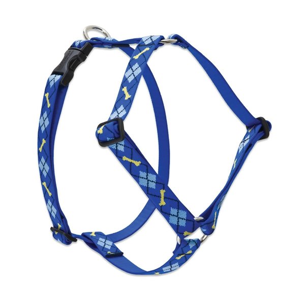 LupinePet Originals 1" Dapper Dog 20-32" Adjustable Roman Dog Harness for Medium Dogs