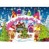 XCKALI Christmas Backdrop Christmas Village Backdrop Winter Christmas Happy New Year Family Holiday Party Decoration Xmas Baby Shower Party Supplies 8x6FT