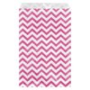 200 pcs Pink Chevron Paper Gift Bags Shopping Sales Tote Bags 6 x 9 Zig Zag Design-Caddy Bay Collection