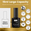 YTD Likomey 15ml Gel Nail Polish Gold Foil Top Coat,Glossy No Wipe Long Lasting Shiny Finish Clear Gold Glitter Sparkle For Salon Home DIY Manicure UV Nail Gel