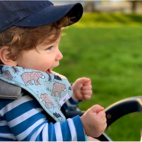 Diaper Squad 100% Organic Cotton Woodland 10-Pack Baby Drool Bandana Bibs for Boys and Girls