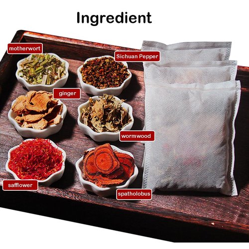Natural Herb Foot Soak, Chinese Herbal Foot Bath Botanicals for Foot Spa Relax Massage 10bags纯中药材沐足 驱寒湿促循环 暖身放松300g 花椒/鸡血藤/益母草/红花/老姜/艾草