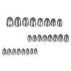 Xenophoer Cat Eye Press on Nails Short Oval Gray Fake Nails Acrylic Glue on Nails with Silver Glitter Designs Nails Press ons for Women Daily Wear 24 Pcs