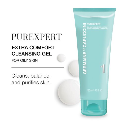 Germaine de Capuccini - Purexpert I Extra-Comfort Cleansing Gel - Normal and Combination Skin - Gently cleanses and purifies - Minimizes pores and imperfections - 4.2 Oz